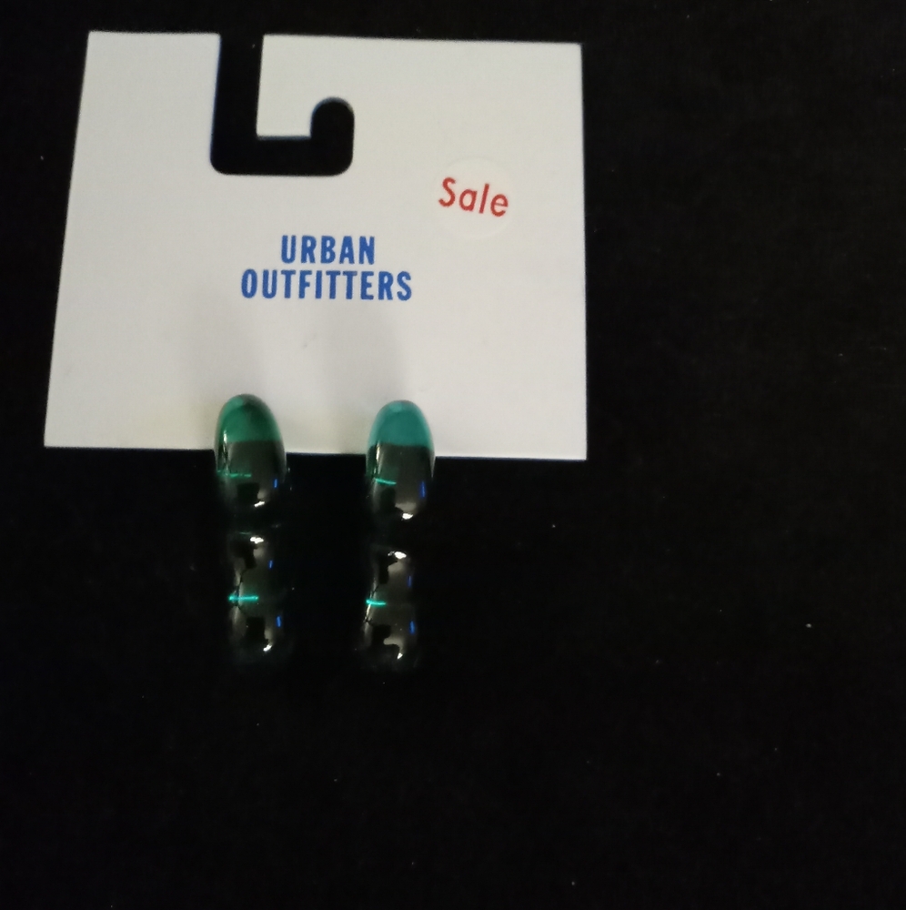 NWT Urban Outfitters Teal Squiggle Earrings